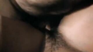 Hot ebony babe goes for 80s porn interracial fuck