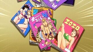 Comédia excitada, vídeo de anime romântico com cenas de peitos grandes sem censura