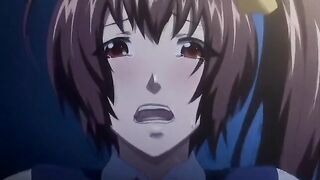 Clip de anime de drama loco con tetas grandes sin censura, escenas de bukkake