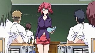 Vídeo incrível de anime no campus com futanari sem censura, lésbicas, cenas de peitos grandes