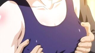 Erstaunlicher Campus, romantisches Hentai-Video mit unzensierten großen Titten, Gruppenszenen