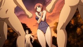 Acción loca, vídeo de anime dramático con tetas grandes sin censura, grupo, escenas anales