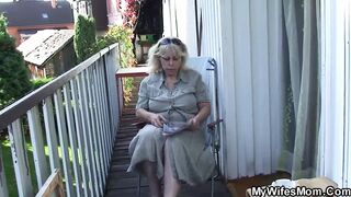 Fucking old mother in law outside