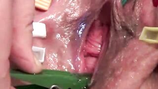 Close up pussy stimulation