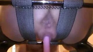 Sitting on a masturbation chair