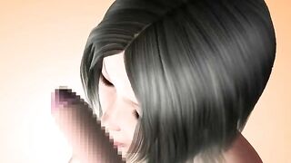 3D animated blowjob