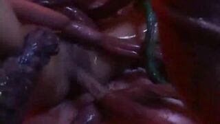 Long freaky tentacle fucking hot asian pussy deep