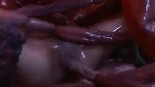 Long freaky tentacle fucking hot asian pussy deep