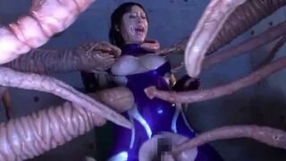 Enormous tentacles sharing sexy asian porn girl with big tits pussy and boobs