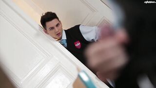 ¡Dos corridas cada uno de estos dos colegialas follando a pelo! HD