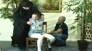 Cruel breast bondage video