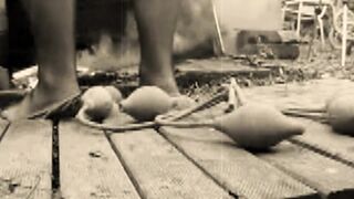 Esmagando para a lareira