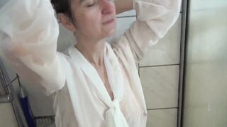 Showering In A Blouse