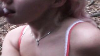 Filme de boquete rápido na floresta