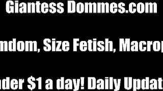 Schiacciata da una donna gigantesca macrofilia