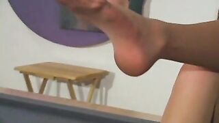 Erica Strips Off Her Pantyhose