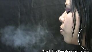 cigarette smoking from the side