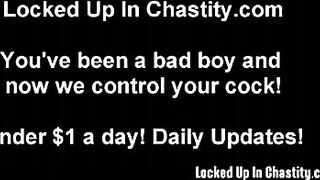 Seu pau agora é nosso em castidade