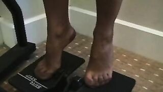 Treppensteigen in Strümpfen