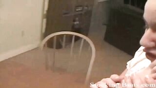 Her stocking covered feet get me so wet