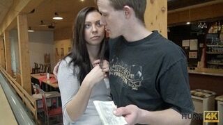 HUNT4K. Poor couple needs cash for shopping and hunter