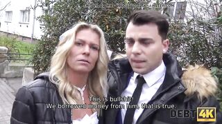 DEBT4k. Il gestore dei prestiti dà alla sposa la possibilità di liberarsi del suo debito