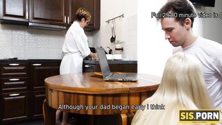 SISPORN. Chick starts sucking stepbros cock and gets fucked in the bedroom