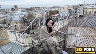 SISPORN. Stud thinks his penis will help stop pretty stepsister smoking