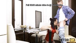 TUTOR4K. Una mujer fingió ser tutora, pero la descubrieron y la follaron.