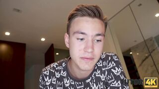 TUTOR4K. Typ hat einer heißen Spanierin Pheromone übergossen, um sie mit Sperma vollzupumpen