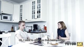 TUTOR4K. Man choses woman preceptor