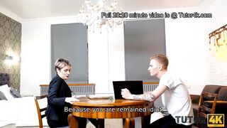 TUTOR4K. Il sesso con uno stallone è inappropriato, ma il tutor non può resistere a farlo