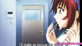 Hentai: Junger Jungfrauenjunge bittet vollbusige MILF um Sex