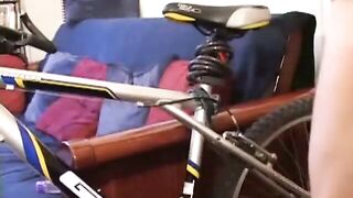 Corrida en el asiento de la bicicleta