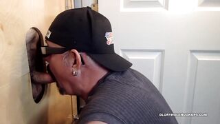 Mamada Gloryhole de semental de construcción