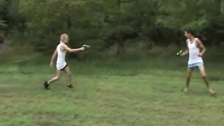 Baise lente en extérieur