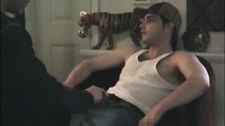 Chupando al chico heterosexual Casey