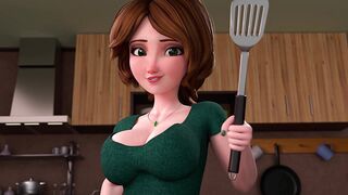 ◆ Tante Cass bückt sich für einen großen Creampie