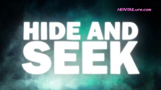 ▹ Amy gioca a nascondino e finisce per farsi riempire di sperma sul pavimento