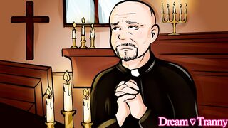 Tgirl Thaysa Lopes Reams a Priest's Ass