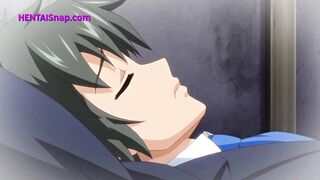 MILF hentai urla mentre cavalca il suo amico sessuale finché lui non le spara dentro