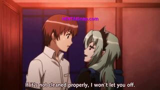 Strega dalle grandi tette viene dominata e riempita di sperma nell'oscurità magica