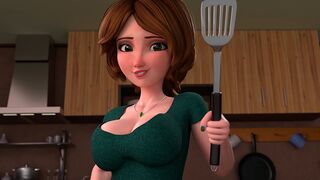 Tetas grandes y suelas suaves convierten a esta MILF caliente en una reina del semen ◆ HENTAI 3D