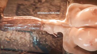 ▸ ¿Qué le espera a Lara en el Templo? ¡Una transexual con una polla enorme lista para explotar dentro de ella!