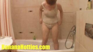 Pelirroja tetona en el 1er CASTING porno