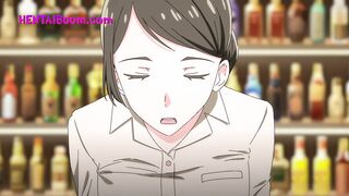 Madrasta Hentai se entrega a um pau enorme, dilatação anal e clímax cremoso