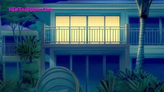 Madrasta Hentai se entrega a um pau enorme, dilatação anal e clímax cremoso