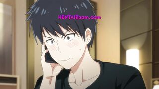 Madrasta Hentai se entrega a um pau enorme, dilatação anal e clímax cremoso