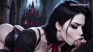 L'amante gotico proibito ti avvolge per un finale di eiaculazione incredibilmente intenso (animazione AI)