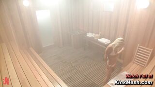 Thrilling Threesome With Holly Hanna Krissy Lynn And Nickey Huntsman in The Sauna